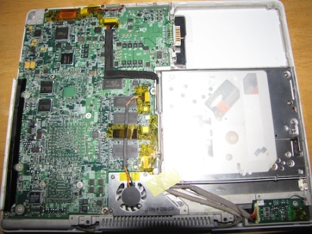 The inside of my iBook G4